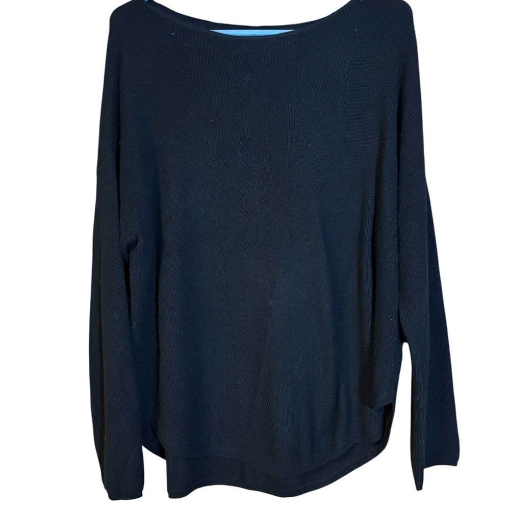 Extra Cozy Chelsea & Theodore Black Crew Neck Sweater Cashmere Blend